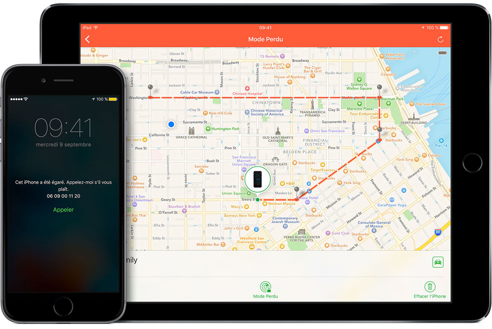 Application iphone pour localiser un portable