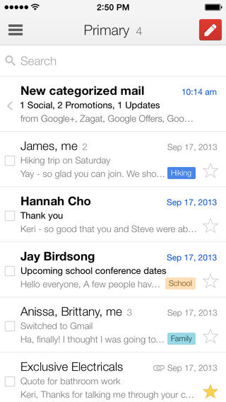 Iphone 4 application gmail