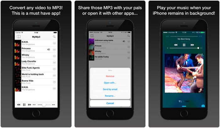 Application iphone music