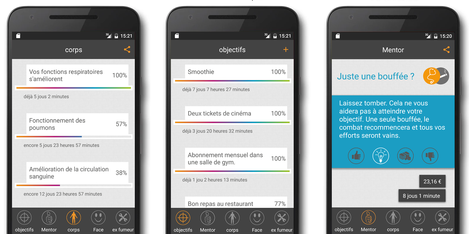 Application pour arreter de fumer iphone