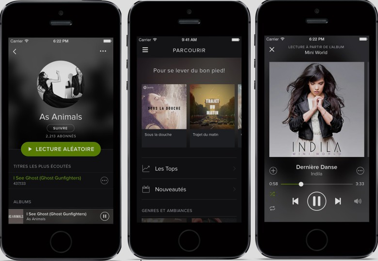 Application iphone gratuite musique
