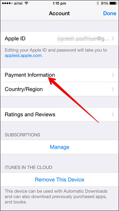 Application iphone information