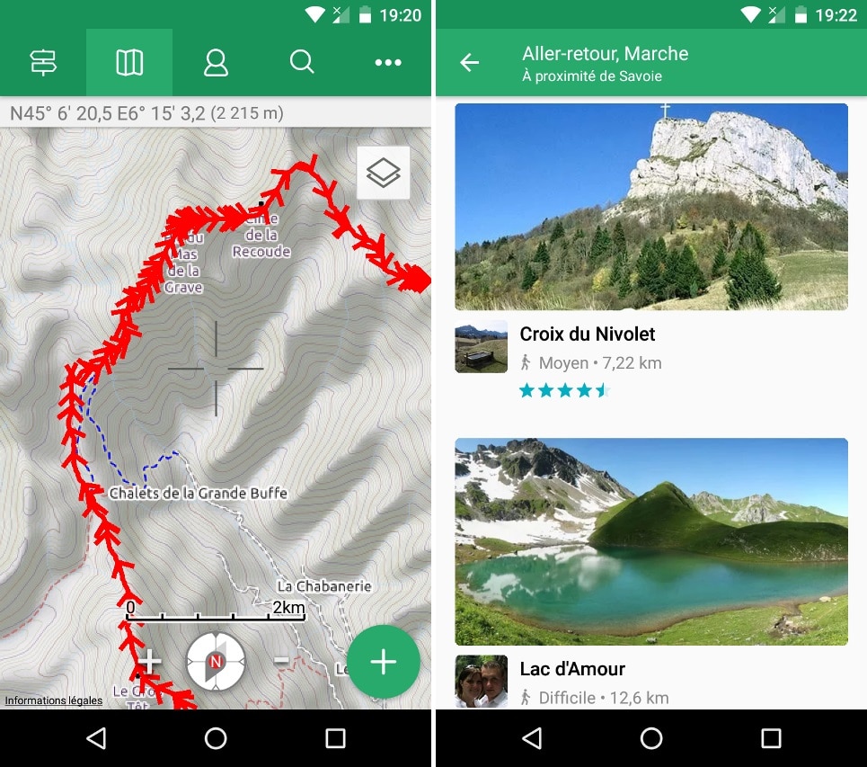 Application iphone carte randonnée