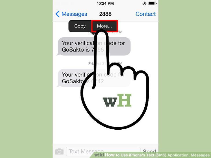 Application sms iphone