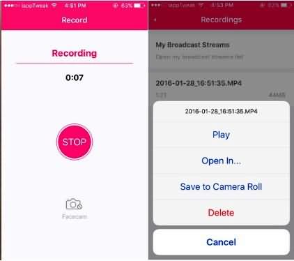 Application filmer ecran iphone sans jailbreak