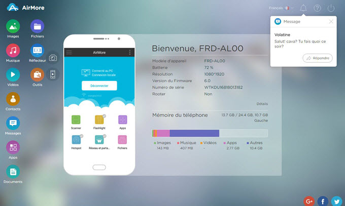 Application iphone sms depuis pc