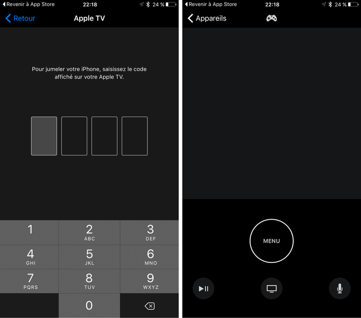 Application iphone telecommande tv