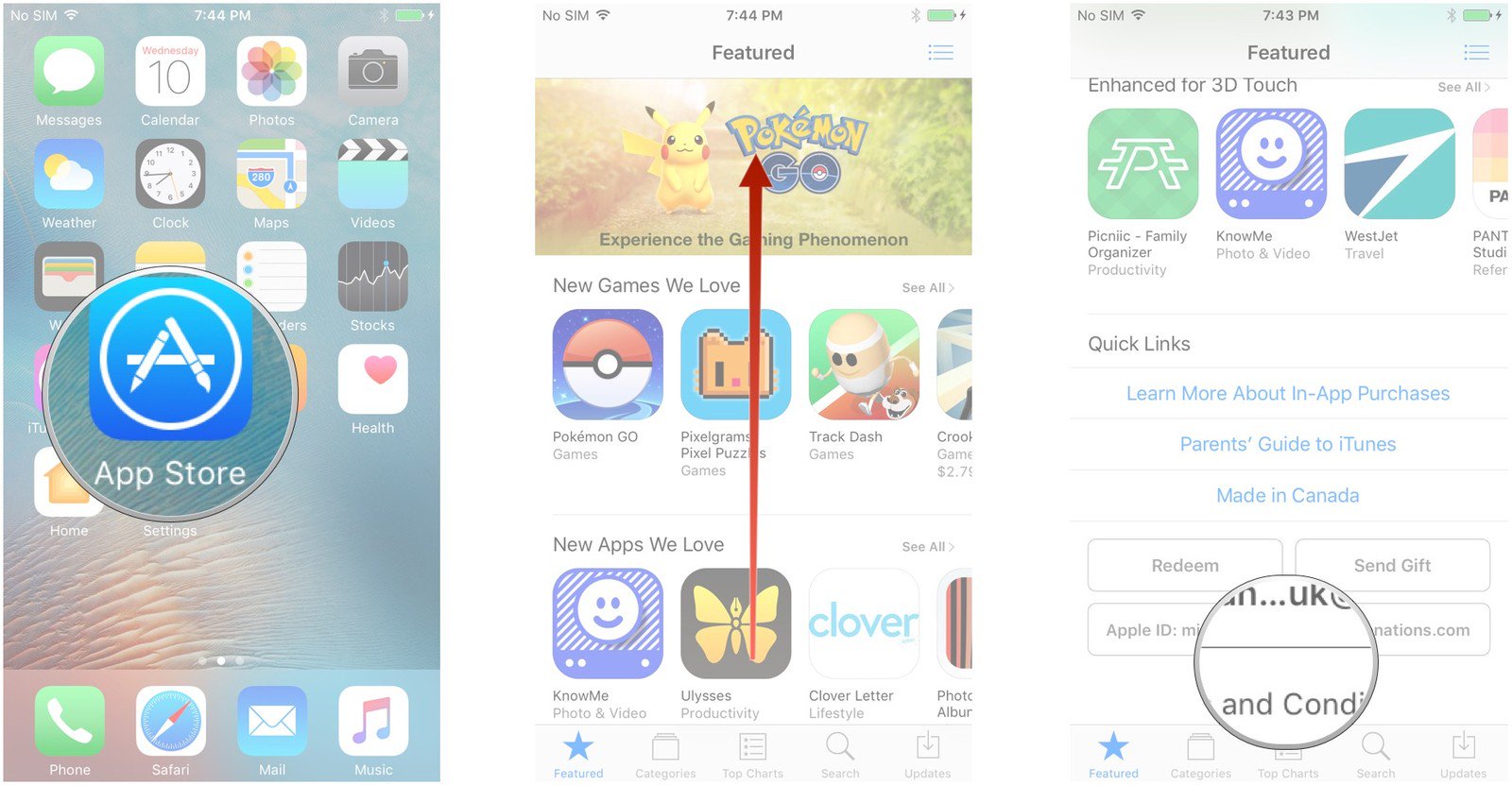 Application iphone store