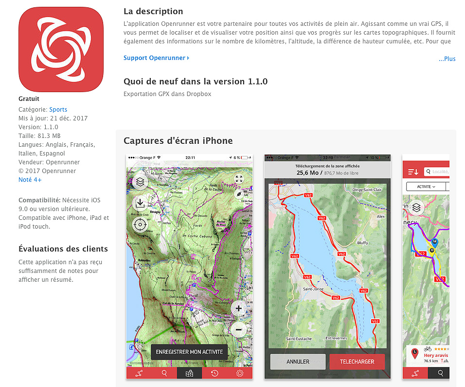 Openrunner application iphone