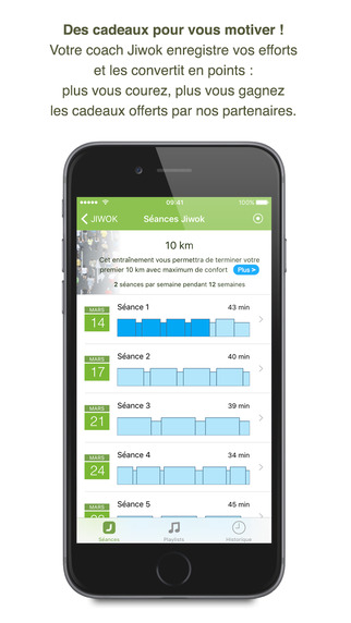 Application iphone course a pieds