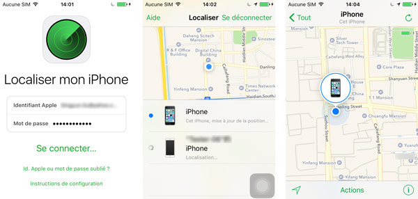 Application localiser mon iphone sur android