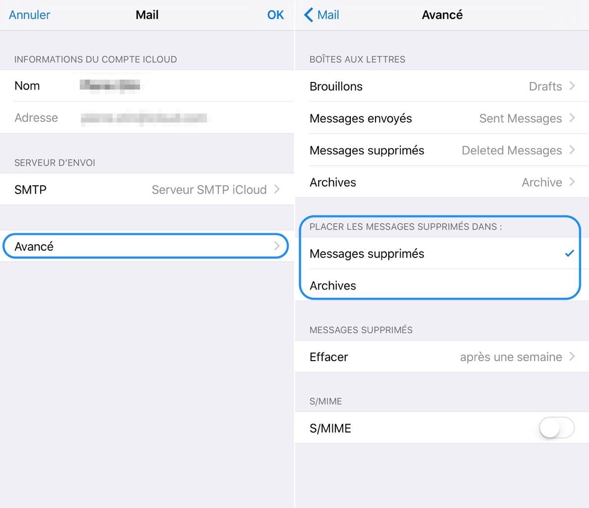 Application mail iphone supprimer