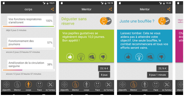 Application iphone arret tabac