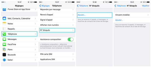 Application bloquer numero masqué iphone