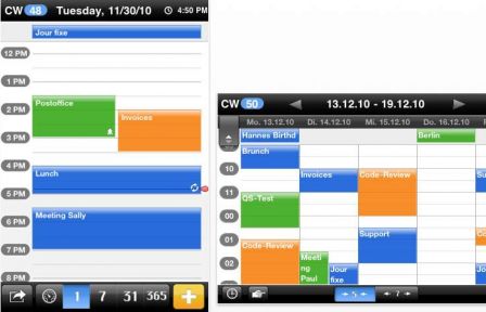 Calendrier iphone application