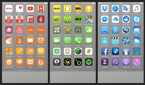 Application organisation iphone