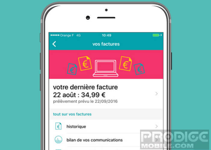 Application suivi conso sosh iphone