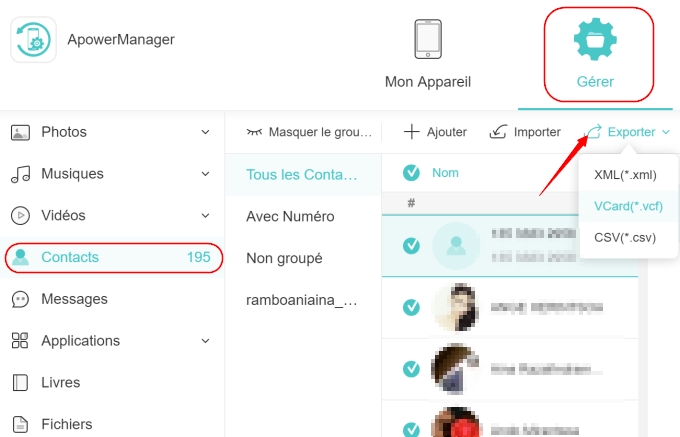 Importer application iphone vers iphone
