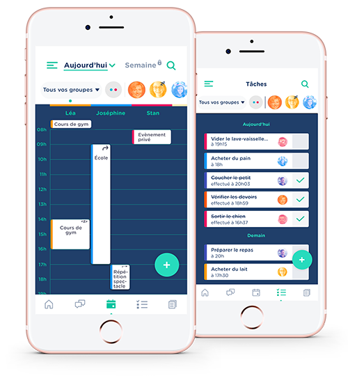 Application calendrier partage iphone android