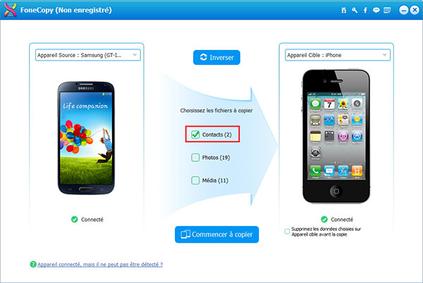 Application transfert iphone vers iphone