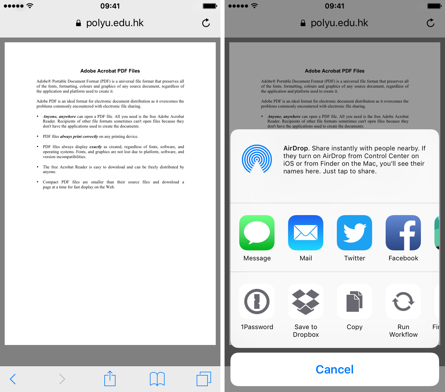 Application documents iphone
