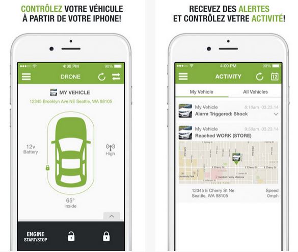 Application iphone voiture