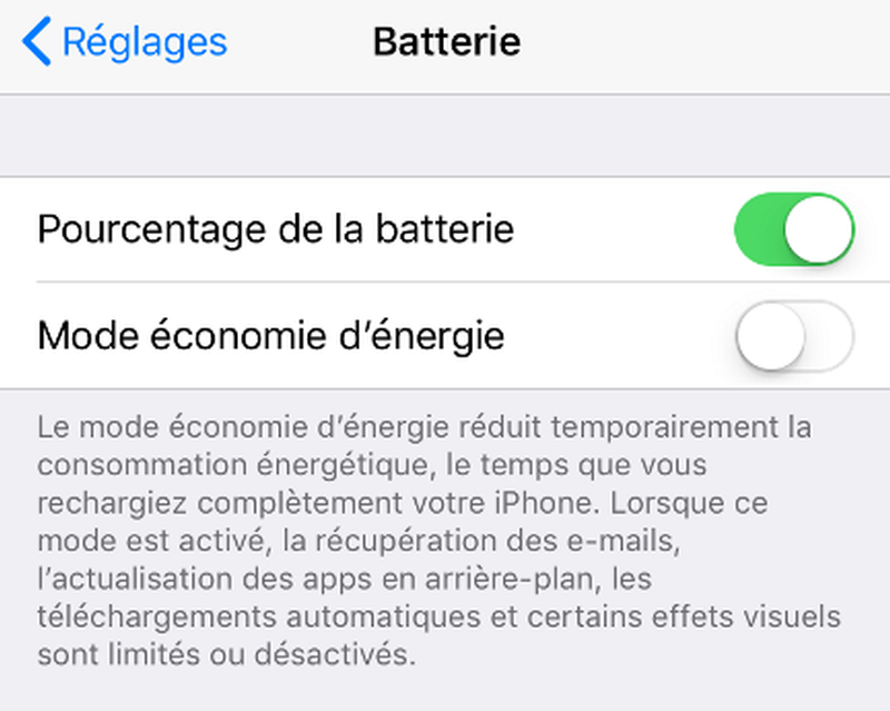 Actualiser application iphone