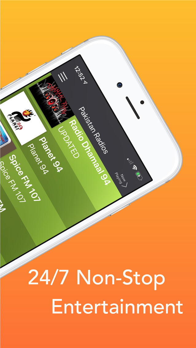 Application iphone live radio orange