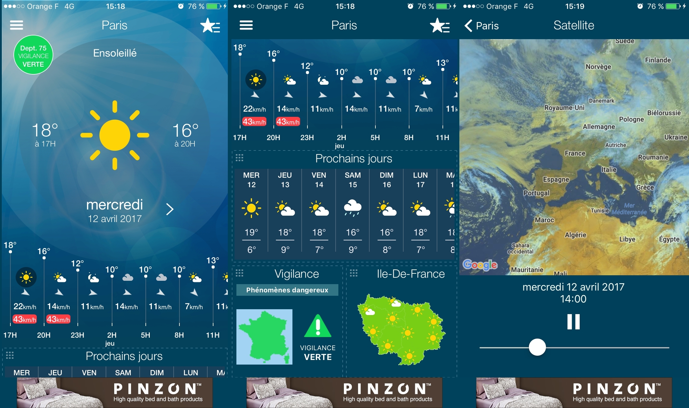 Application météo iphone