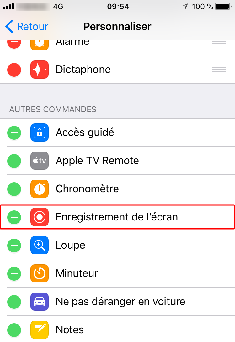 Application enregistrement écran iphone