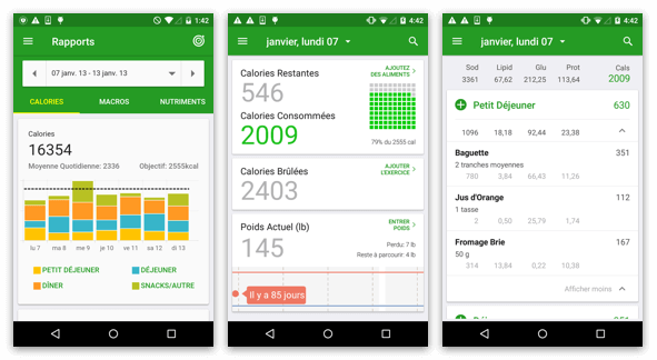 Application iphone calcul calories