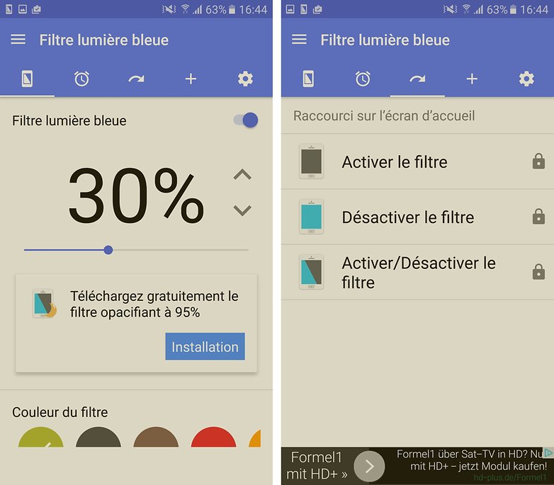 Application filtre lumiere bleue iphone