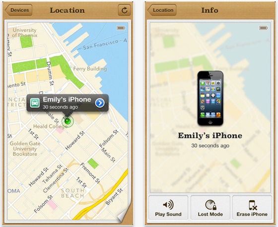Application find my iphone