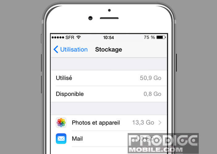 Iphone nettoyage application