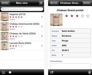 Application gestion cave à vin iphone