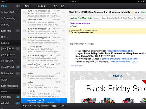 Application gmail iphone
