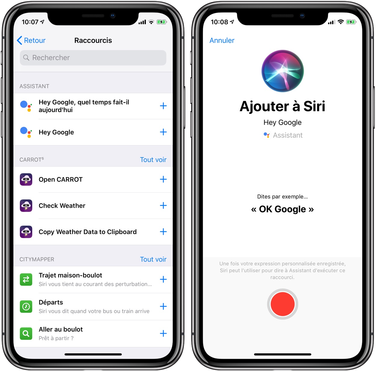 Application de reconnaissance vocale iphone