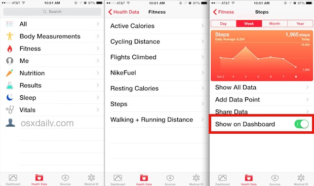 Health application iphone