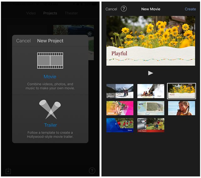 Application imovie iphone