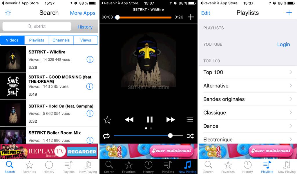 Application ecouter musique iphone sans internet