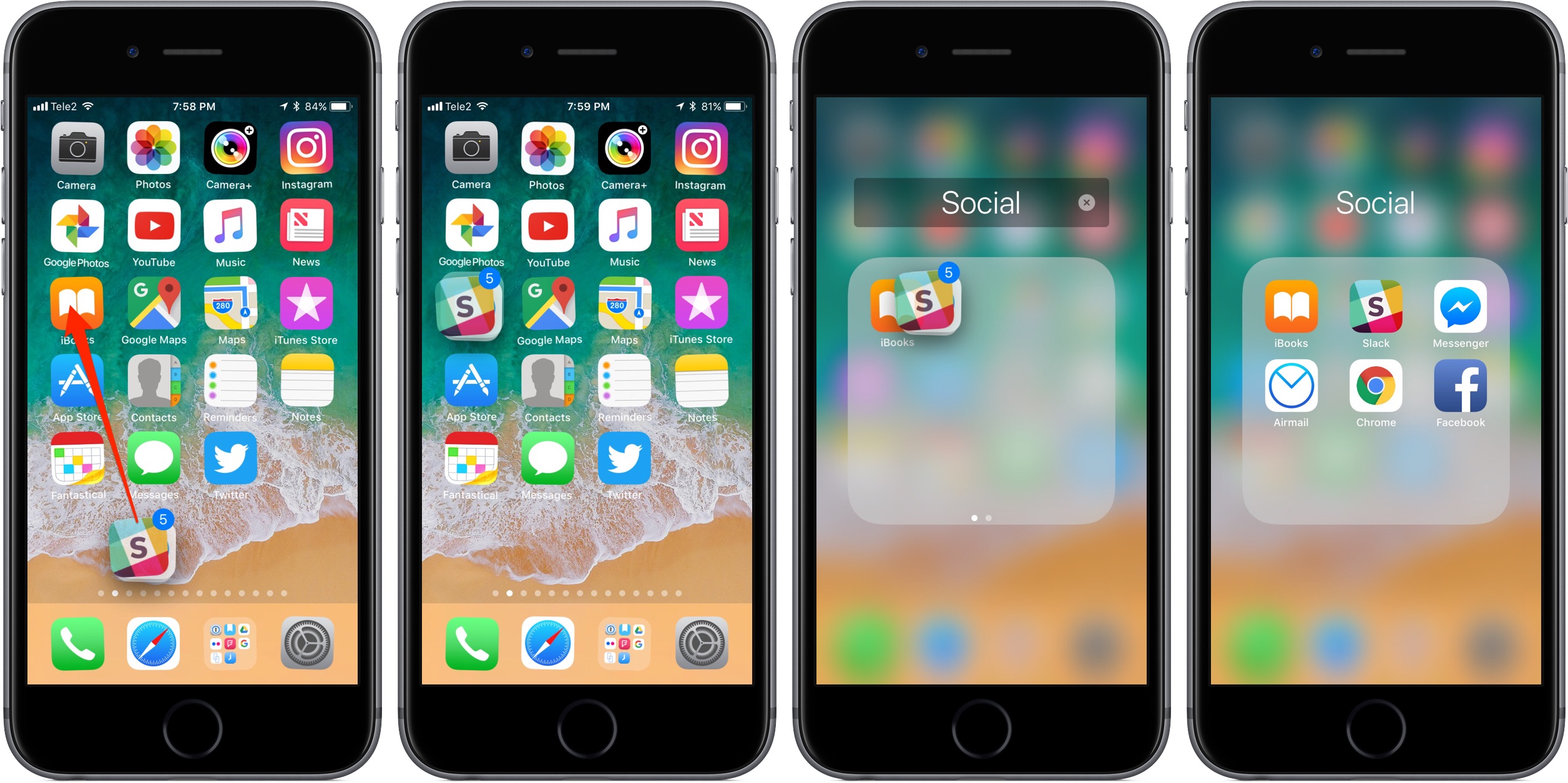 Déplacer application iphone 7