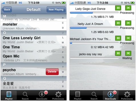 Application pour telecharger de la musique sur iphone 4