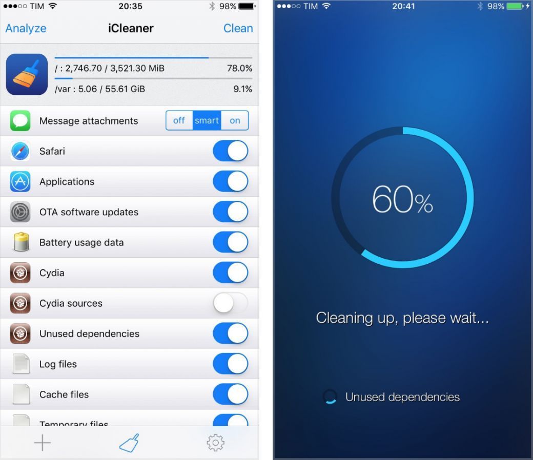 Iphone application nettoyage