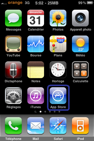 Téléchargement application iphone