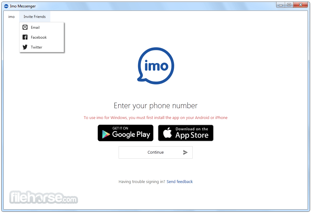 Application imo pour iphone