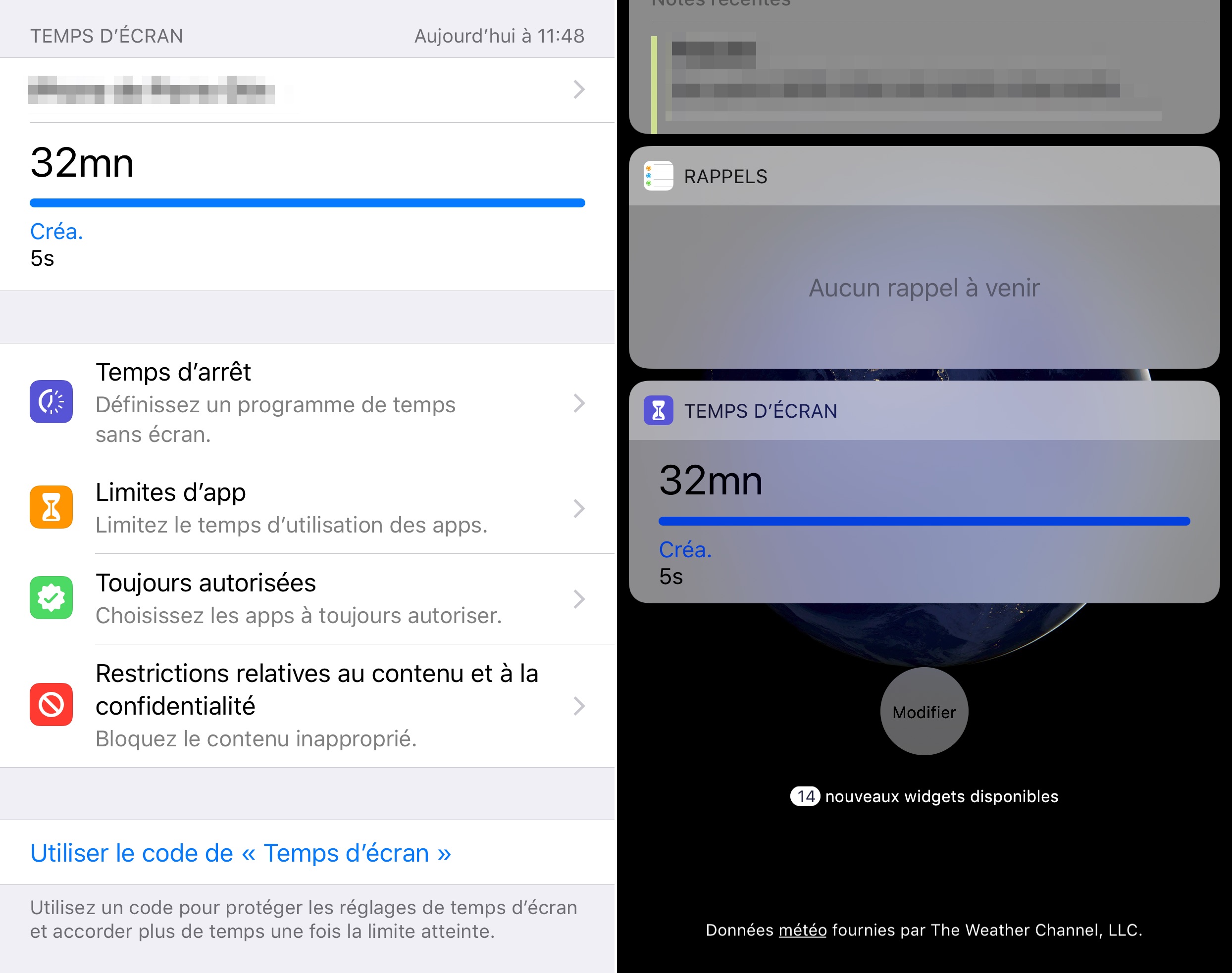 Application grisée iphone