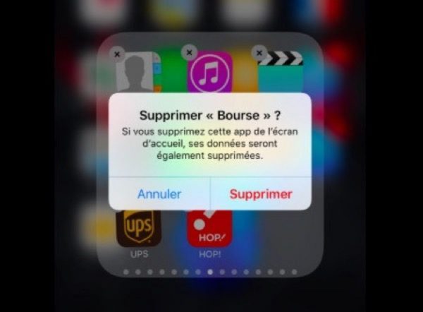 Effacer application iphone 7