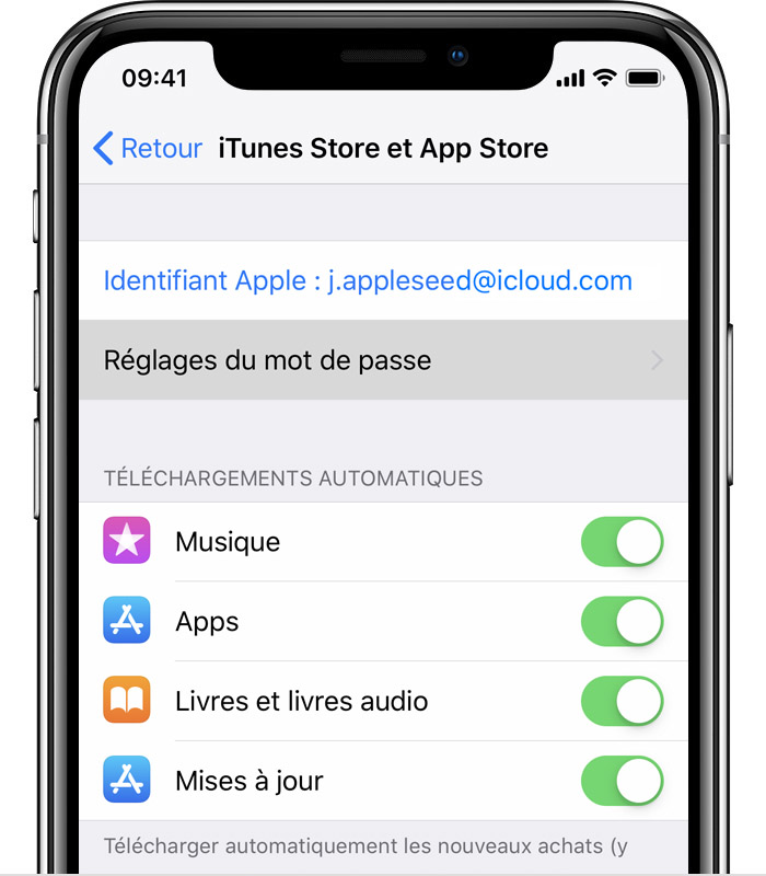 Impossible de mettre à jour application iphone