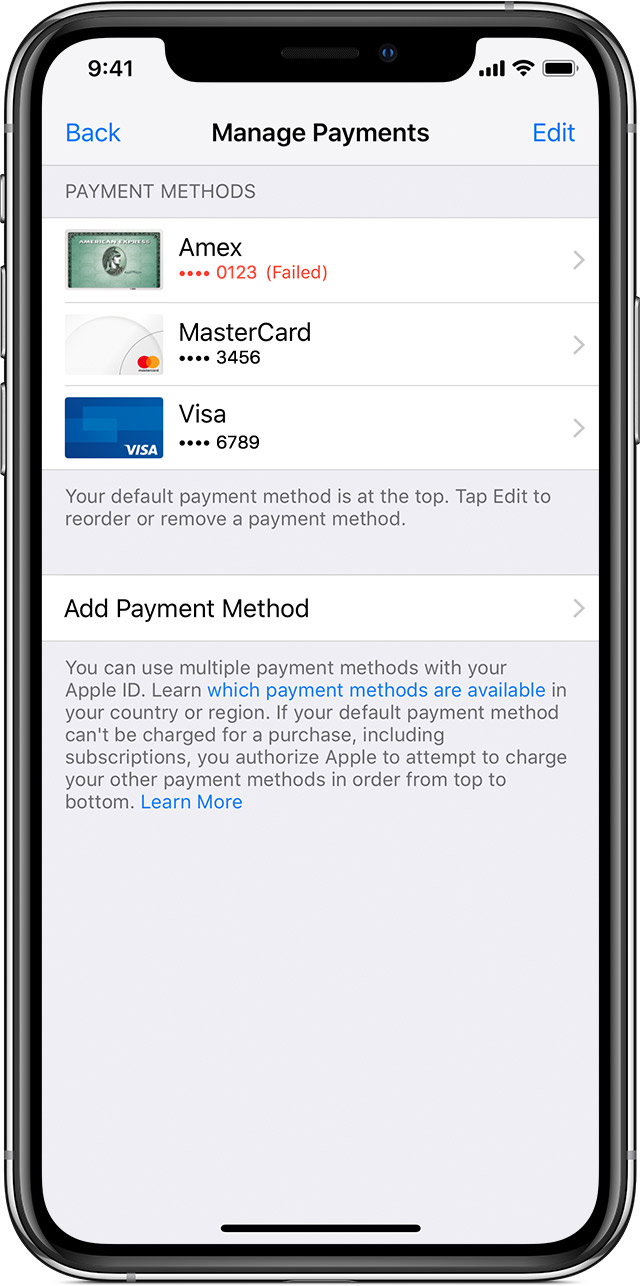 Application iphone pour paiement