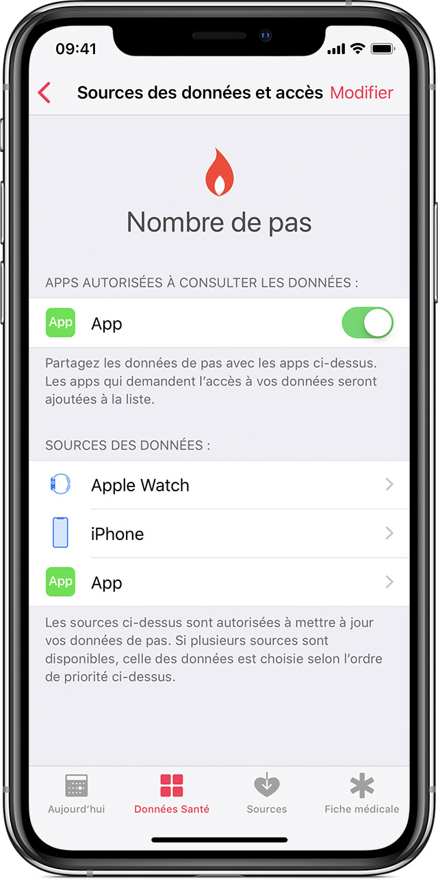 Application iphone 4 pour compter les pas